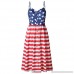 Allywit Dresses Summer Bikini Cover up Swimsuit Beach Sexy American USA Flag Backless Dress Red B07DFLWRBZ